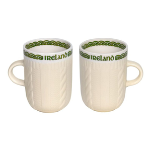 Irish Mug with Cable Pattern Embossed