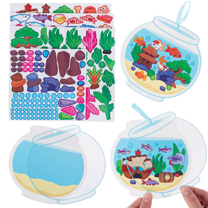 Mini Stickerszenen Bastelsets Fischglas