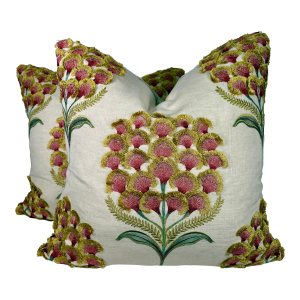 Schumacher "Aurelia Embroidery" 22" Pillows-a Pair