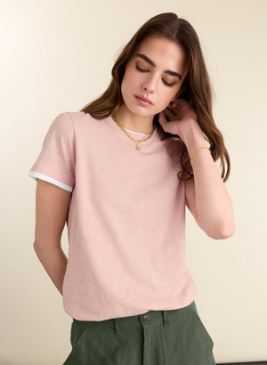 Lally Organic Cotton Layer Tee - UK 08 | EU 36 | US 04 / Pastel Pink
