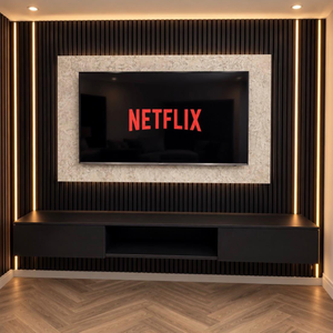 TV Backboard in Beige Ambiance Granite  - Premium MFMDF Core
