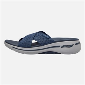 SKECHERS Womens Wondrous Go Walk Arch Fit Sandals Navy