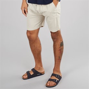 Avant Garde Mens Rustic Linen Shorts Ecru