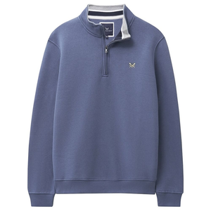 Mens Half Zip Solid Pullover (Vintage Indigo)
