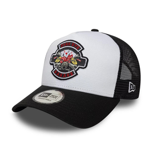 New Era Location Icon Black 9FORTY A-Frame Trucker Adjustable Cap