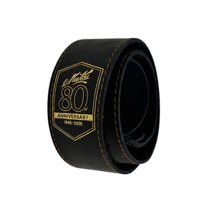 Maton 80th Anniversary Strap - Black with Gold Stitching
