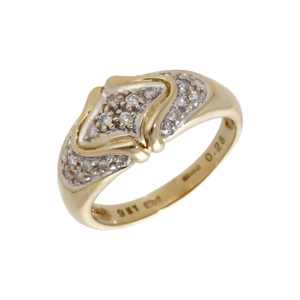 Pre-Owned 9ct Yellow Gold 0.28ct Diamond Dress Ring