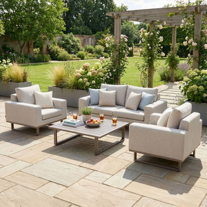 Maze - Outdoor Fabric Ethos 2 Seat Sofa Set - Latte