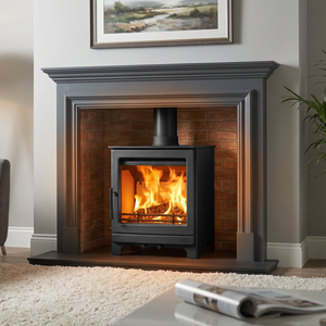 Mazona Ripley 5kW Widescreen Black Edition Multifuel Woodburning Stove, Freestanding, Eco Design, Defra Approved
