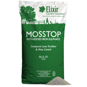 Moss Top (6-5-10+6%Fe) Lawn Fertiliser & Moss Control - 20kg, Polythene Bag