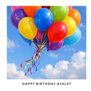 Moonpig Photographic Colourful Balloons Birthday Card