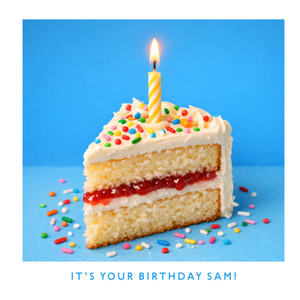 Moonpig Photographic Cake Slice Birthday Card