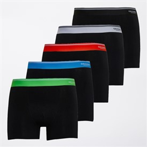 Crosshatch Mens Prismara Five Pack Boxers Black