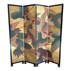 1940s Art Deco Crane Screen