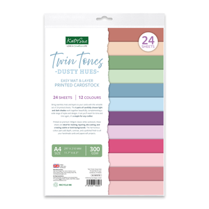Twin Tones - Dusty Hues Printed Mat & Layer Cardstock, 24 sheets