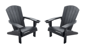 Alpine Adirondack Chair Set  - Grey