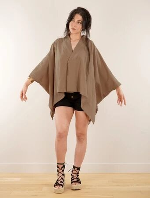 'Kaftan court oversize "Naory", Taupe'