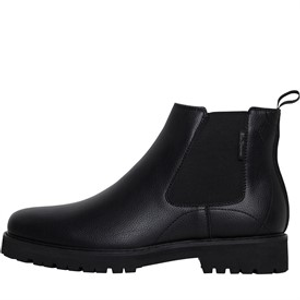 Ben Sherman Heren Chelsea Boots Zwart Grain/Zwarte Zool