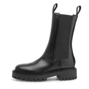 LÄST Chelsea Boots van Leer Dames Zwart
