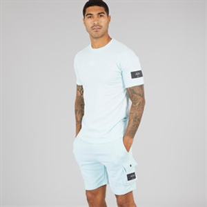 Avant Garde Heren Elation T-shirt En Shorts Set Sky Blue