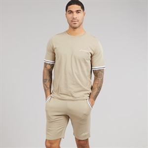 JACK & JONES Herren Jaxon T Shirt Und Shorts Set Crockery