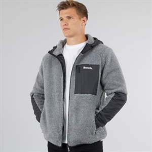 Bench Heren Brecon Zip Through Sherpa Fleece Grijs Melange