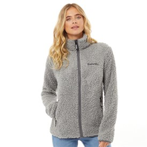 Bench Damen Sherpa Fleece Jacke Grau