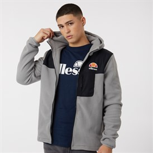 Ellesse Herfleece Jack met Kap Heren Lichtgrijs
