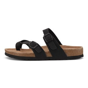 CPH Comfort Dames Bio Cross Over Sandalen Zwart