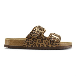 CPH Comfort Dames Bio Klinknagels Sandalen Leopard