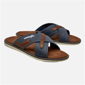 Wrangler Heren Calvin Slippers Dress Blues