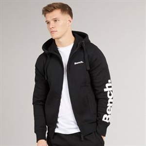 Bench Heren Maslow 22 Zip Through Hoodie Schwarz