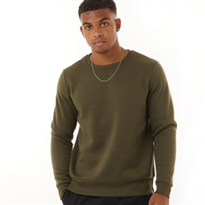 Brave Soul Sweatshirt Retina Kaki Heren