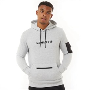 Brave Soul Heren Array Hoodie Lichtgrijs Melange