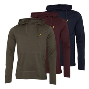 Brave Soul Heren Huffle Hoodie Navy/Khaki/Bordeaux