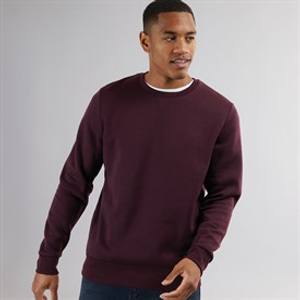 Brave Soul Heren Crew Neck Sweatshirt Bordeaux