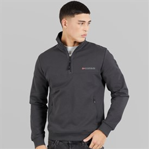 Napapijri Heren Bastien 1/2 Zip Sweatshirt Dark Grey Solid