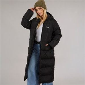 Bench Dames Ryelle Maxi Lengte Puffer Jas Zwart