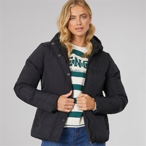 Bench Damen Willah Kurze Steppjacke Schwarz