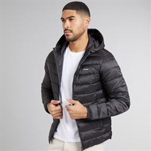 JACK & JONES Herren Logan Leichte Puffer Jacke Schwarz