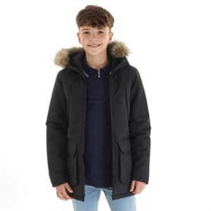 JACK & JONES Jongens Grote Parka Met Afneembare Bontrand Zwart