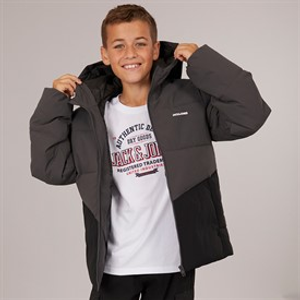 JACK & JONES Jongens Brady Gewatteerd Jas Asfalt
