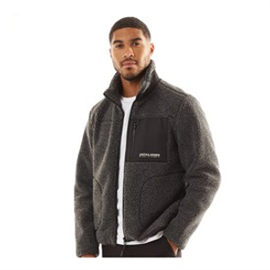 JACK & JONES Herren Vesterbro Teddy Jacke Grau Melange