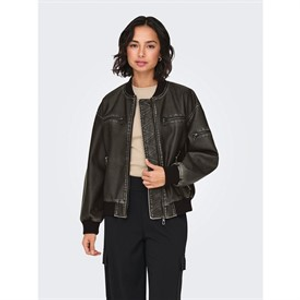 Only Zwarte Bomberjack Dames Halli Oversized