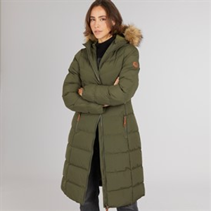 Trespass Dames Audrey Waterdichte Gevoerde Jas Met Capuchon Dark Vine
