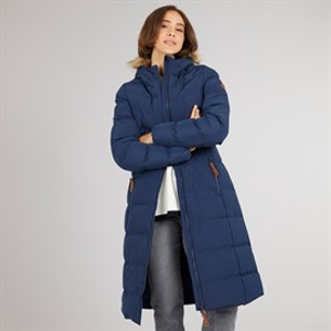 Trespass Dames Audrey Waterdichte Gevoerde Jas Met Capuchon Navy