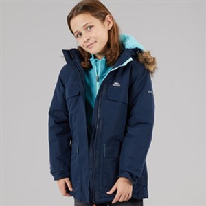 Trespass Junior Meisjes Larission Geïsoleerde Waterdichte Parka Marineblauw