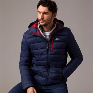 Trespass Heren Mikail Micro Gevoerd Hoodie Jas Marineblauw