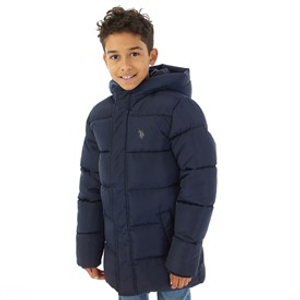 U.S. POLO ASSN. Jongens dikke winterjas marineblauw