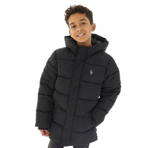 U.S. POLO ASSN. Jongens Zware Pufferjas Zwart